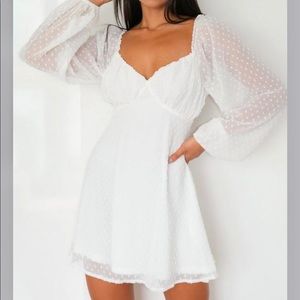 New Missguided Long Sleeve Milkmade Skater Dress